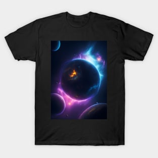 Planets Lights In Space T-Shirt